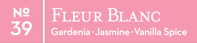 Fragrance label for No. 39 Fleur Blanc Laundry Wash