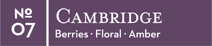 Fragrance label for No. 07 Cambridge Laundry Wash